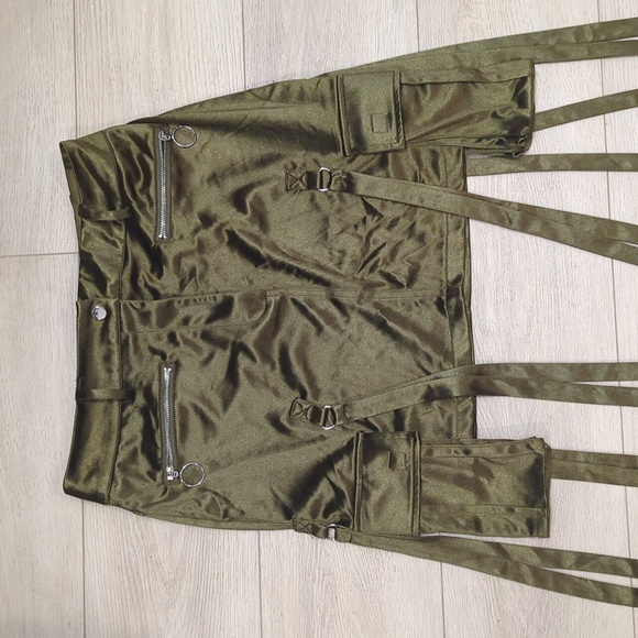 Satin Cargo Skirt - Picture 2 of 16